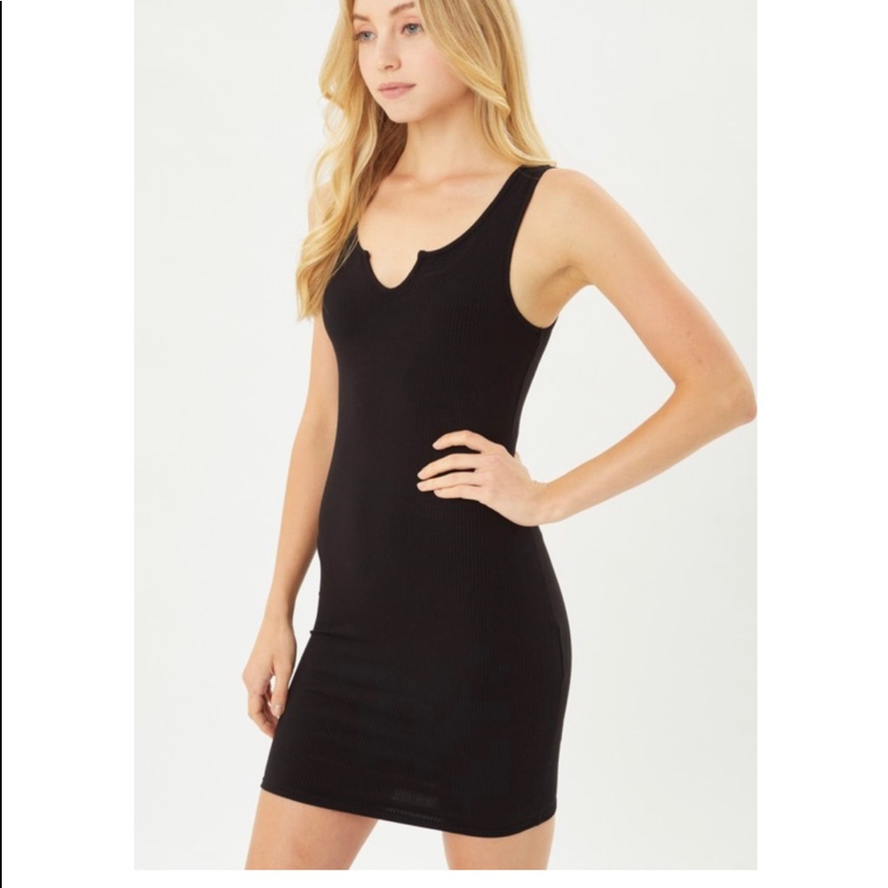 Little Black Ribbed Dress